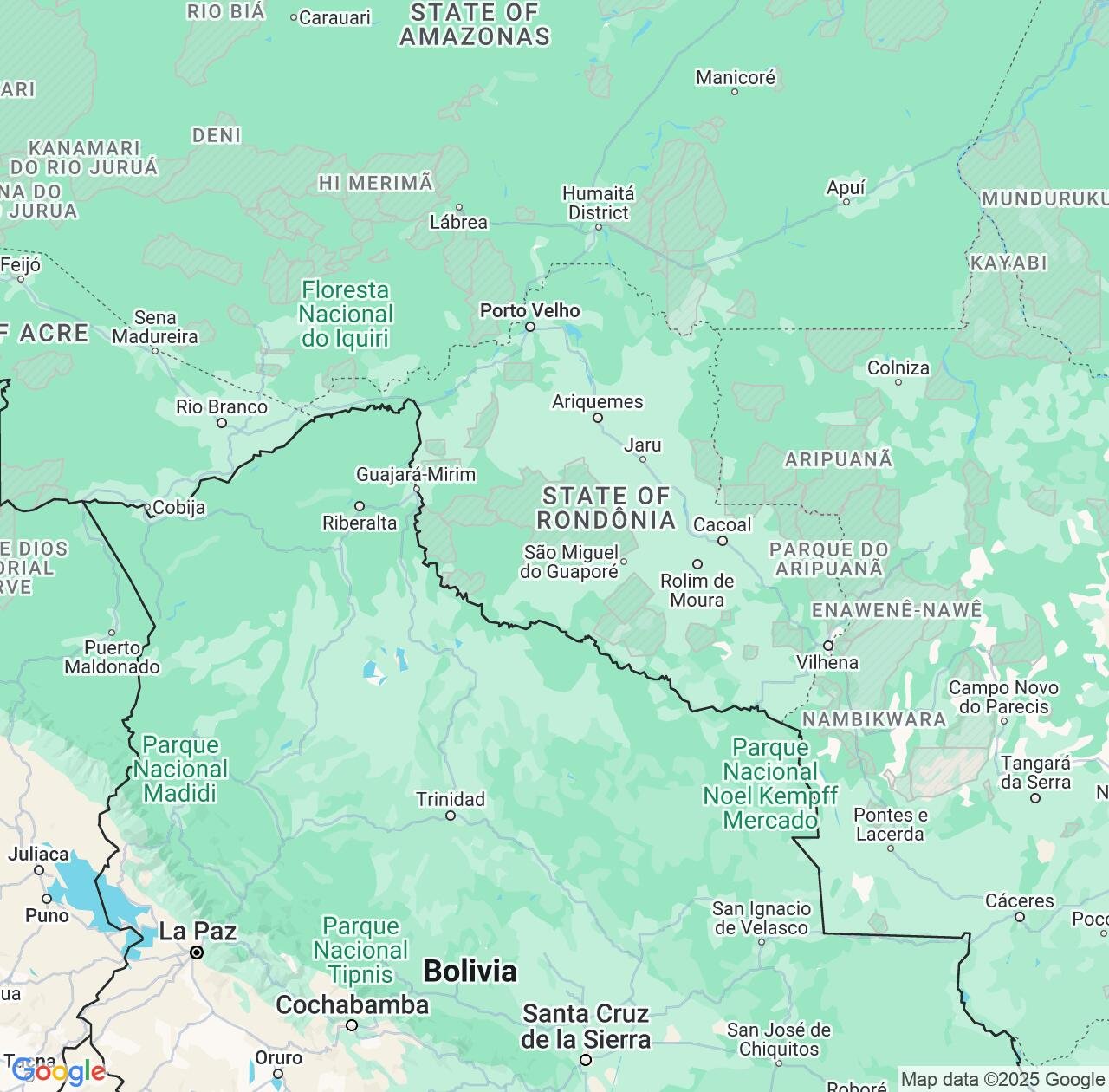 Map image for Intellectual Property Lawyers in Rondônia and Brazil IP firms at coordinates  ; .
