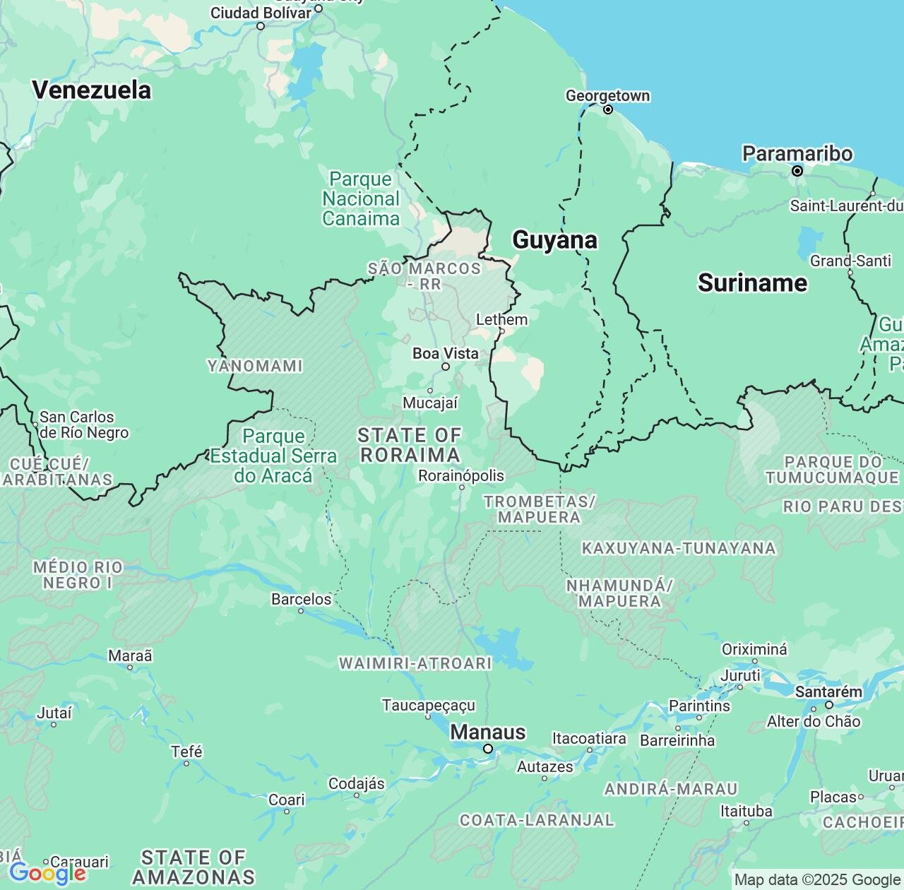 Map image for Intellectual Property Lawyers in Roraima and Brazil IP firms at coordinates  ; .