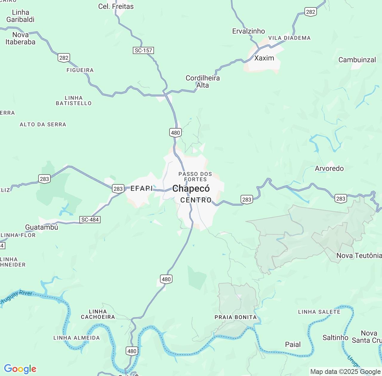 Map image for Intellectual Property Lawyers in Chapeco and Santa Catarina IP firms at coordinates  ; .