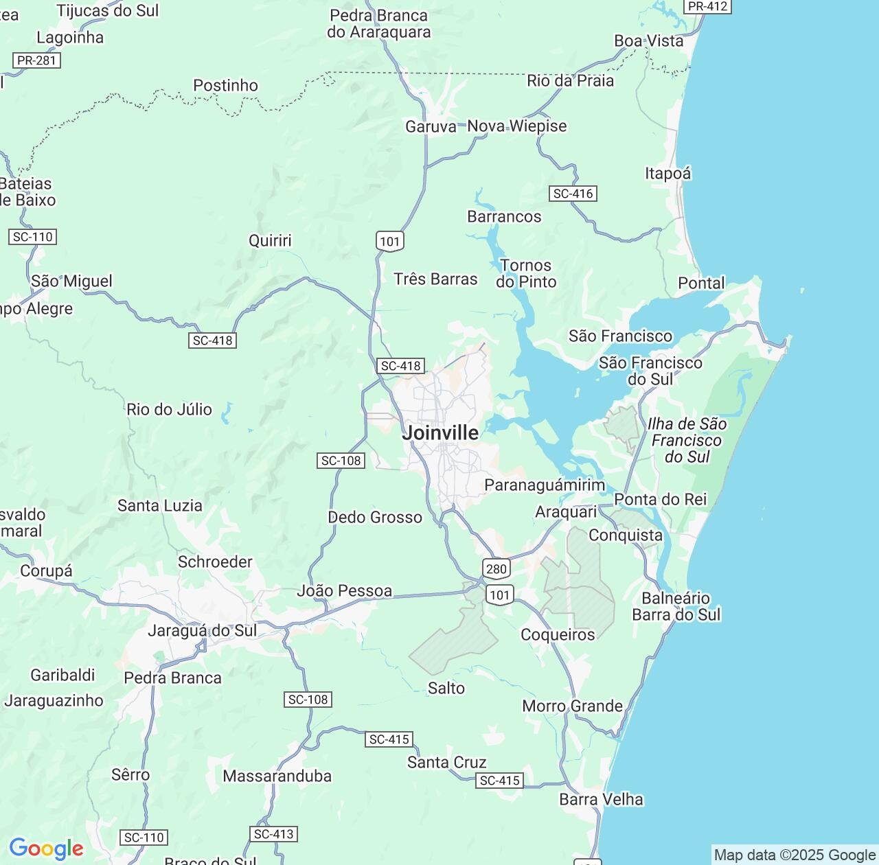 Map image for Intellectual Property Lawyers in Joinville and Santa Catarina IP firms at coordinates  ; .
