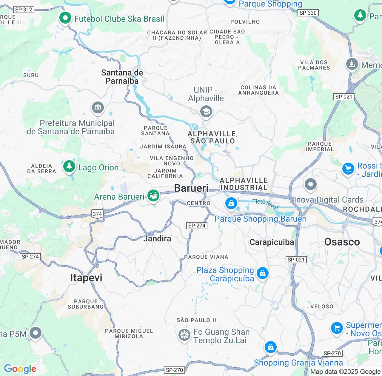 Map image for Intellectual Property Lawyers in Barueri and São Paulo IP firms at coordinates  ; .