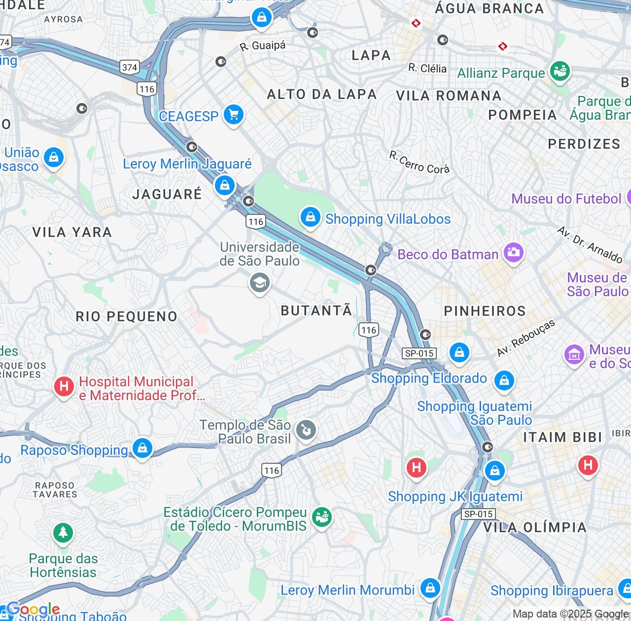 Map image for Intellectual Property Lawyers in Butanta and São Paulo IP firms at coordinates  ; .