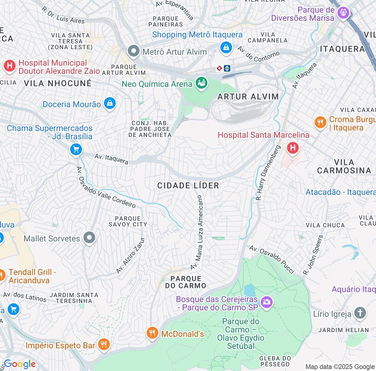 Map image for Intellectual Property Lawyers in Cidade Lider and São Paulo IP firms at coordinates  ; .