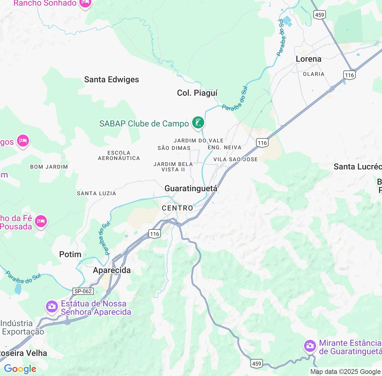 Map image for Intellectual Property Lawyers in Guaratingueta and São Paulo IP firms at coordinates  ; .
