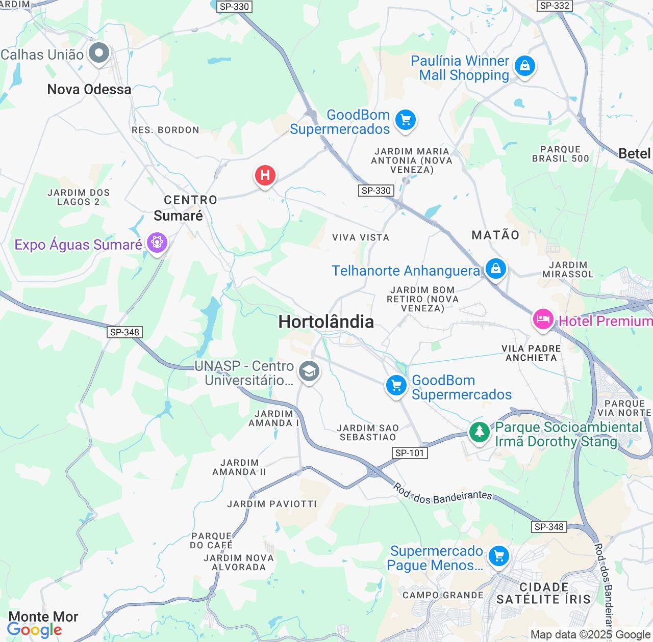 Map image for Intellectual Property Lawyers in Hortolandia and São Paulo IP firms at coordinates  ; .