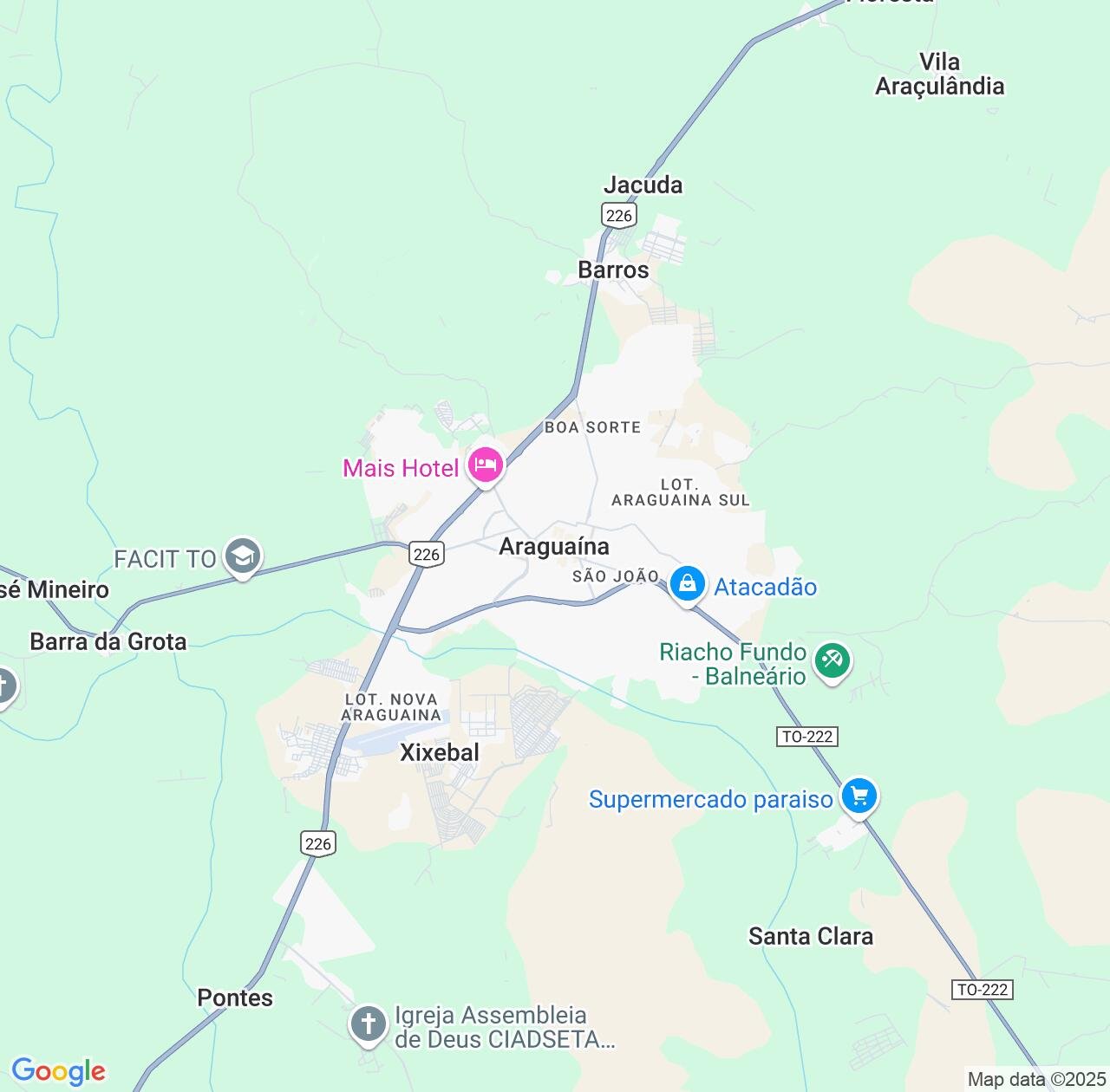 Map image for Intellectual Property Lawyers in Araguaina and Tocantins IP firms at coordinates  ; .