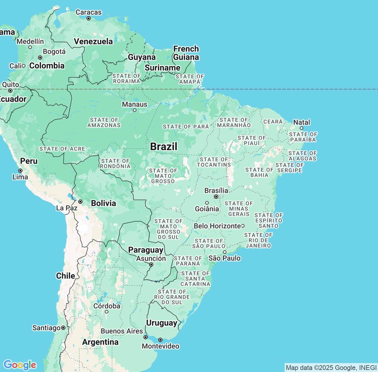 Map image for Intellectual Property Lawyers in Brazil and South America IP firms at coordinates  ; .