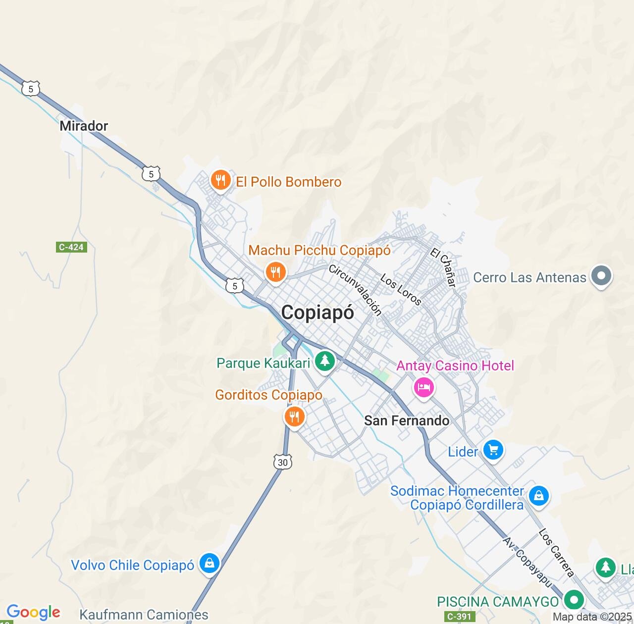 Map image for Intellectual Property Lawyers in Copiapo and Atacama IP firms at coordinates  ; .
