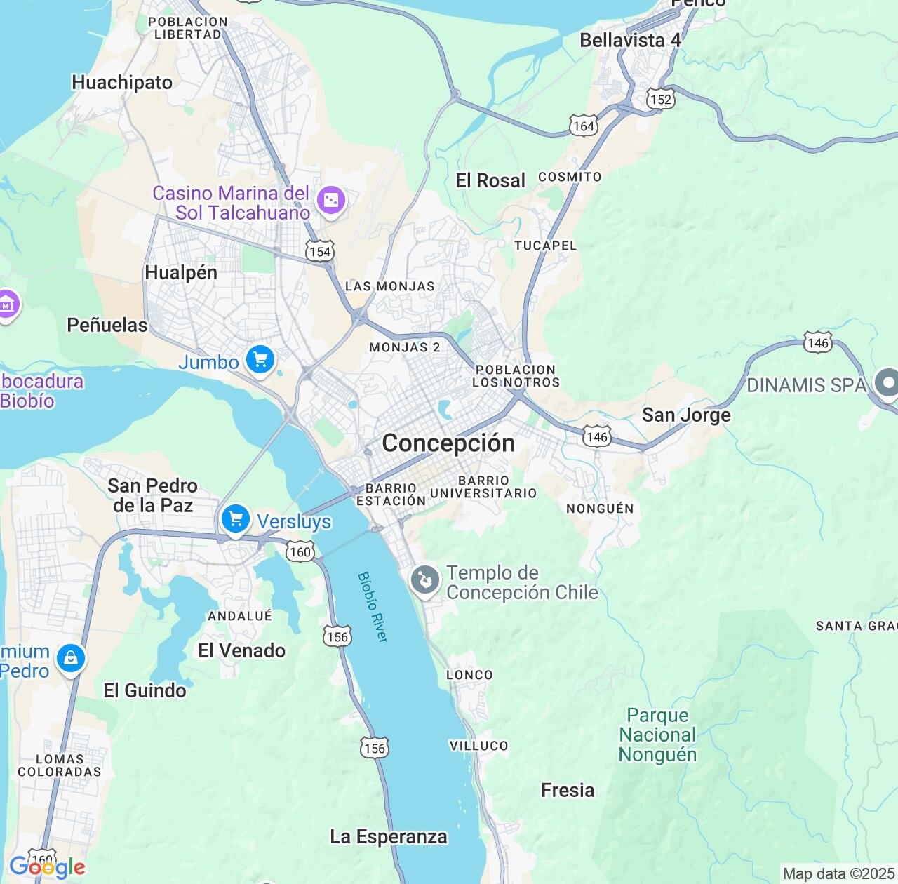 Map image for Intellectual Property Lawyers in Concepcion and Biobío IP firms at coordinates  ; .
