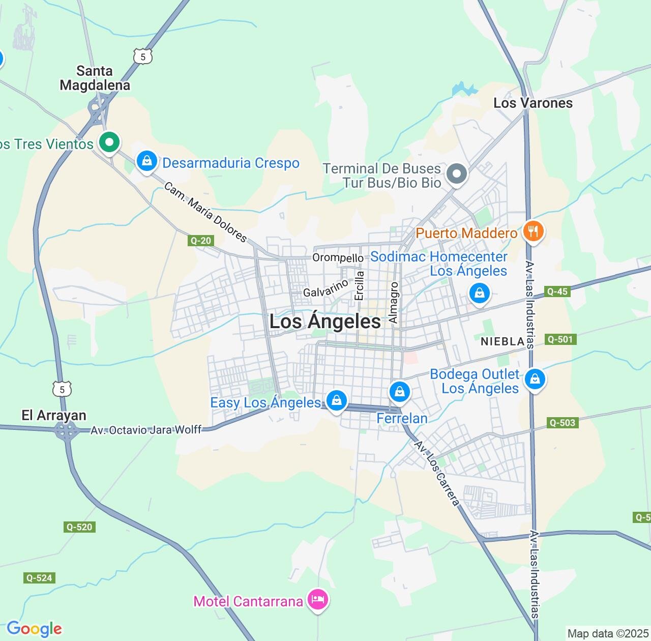 Map image for Intellectual Property Lawyers in Los Ángeles and Biobío IP firms at coordinates  ; .