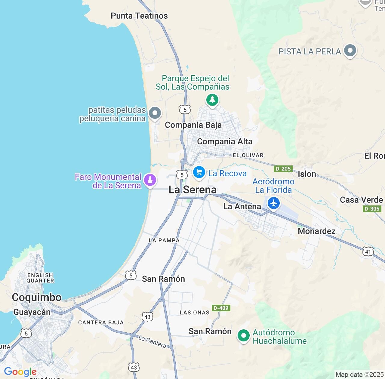 Map image for Intellectual Property Lawyers in La Serena and Coquimbo Region IP firms at coordinates  ; .