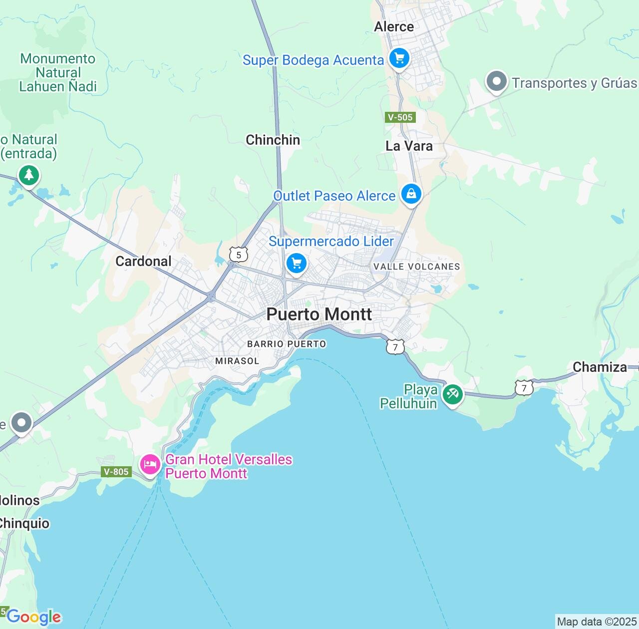 Map image for Intellectual Property Lawyers in Puerto Montt and Los Lagos Region IP firms at coordinates  ; .