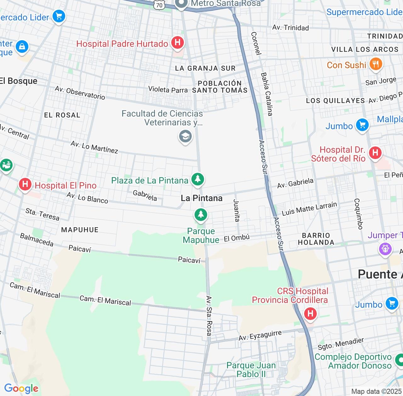 Map image for Intellectual Property Lawyers in La Pintana and Santiago Metropolitan IP firms at coordinates  ; .