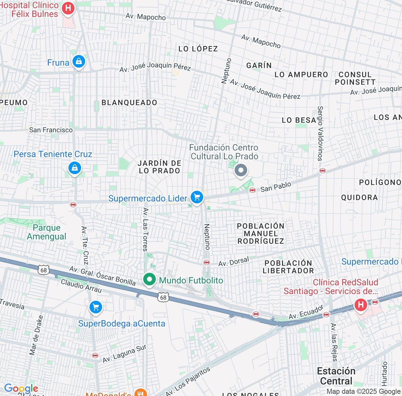 Map image for Intellectual Property Lawyers in Lo Prado and Santiago Metropolitan IP firms at coordinates  ; .