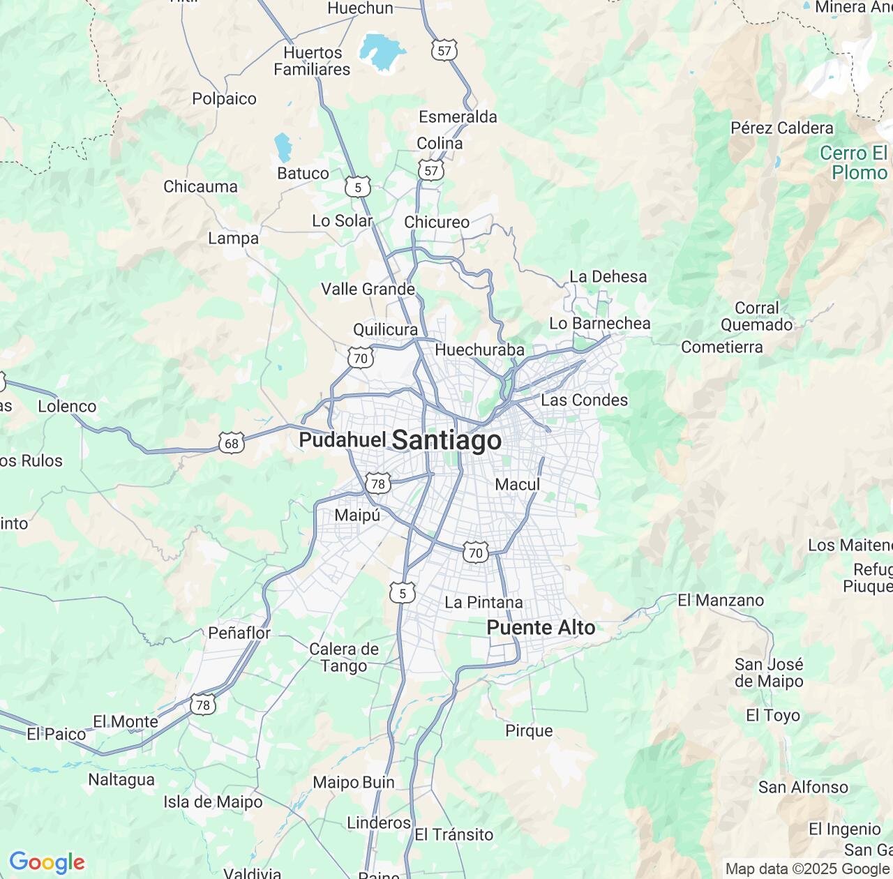 Map image for Intellectual Property Lawyers in Santiago and Santiago Metropolitan IP firms at coordinates  ; .