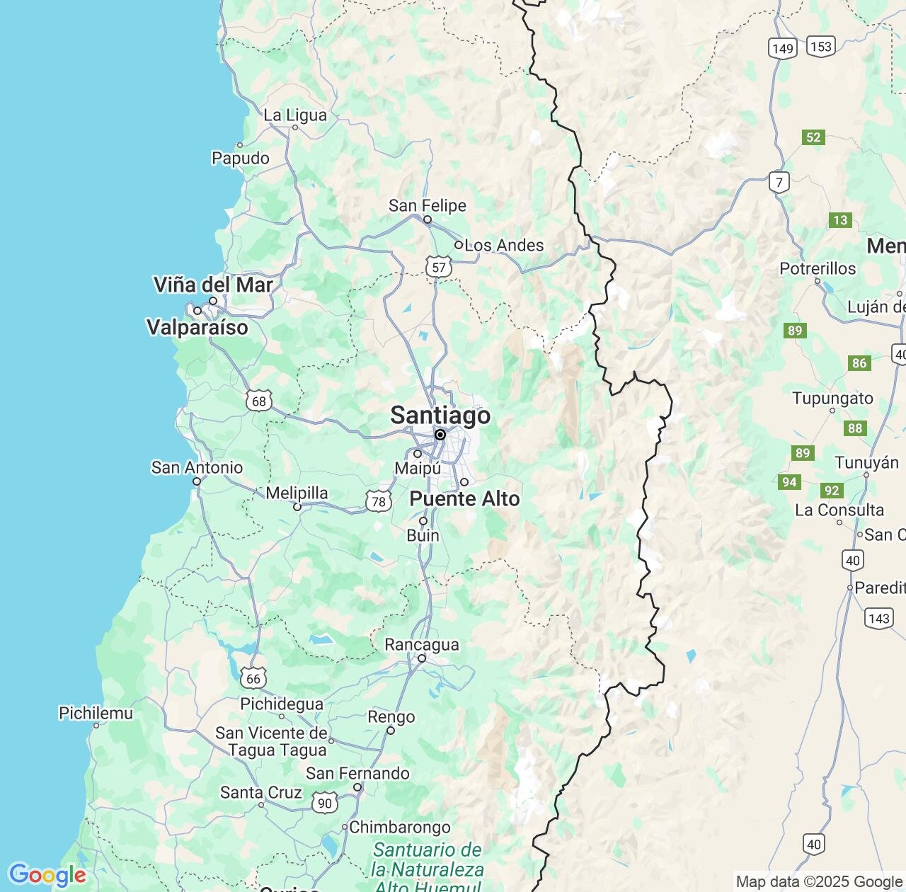 Map image for Intellectual Property Lawyers in Santiago Metropolitan and Chile IP firms at coordinates  ; .