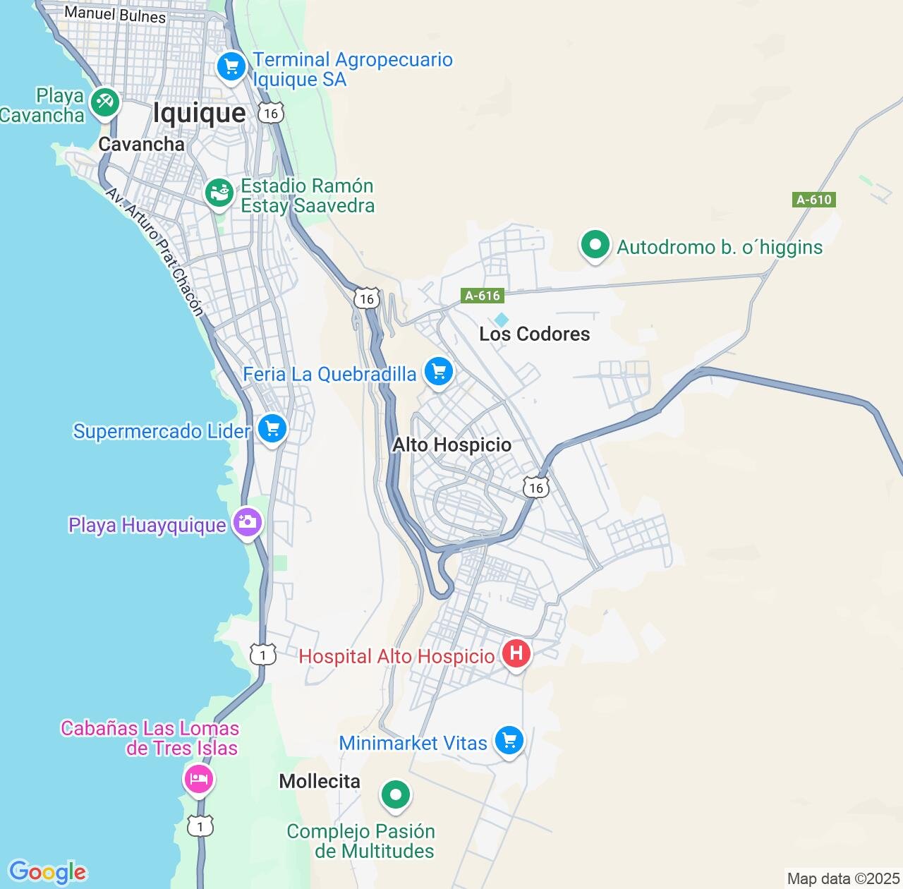 Map image for Intellectual Property Lawyers in Alto Hospicio and Tarapacá IP firms at coordinates  ; .