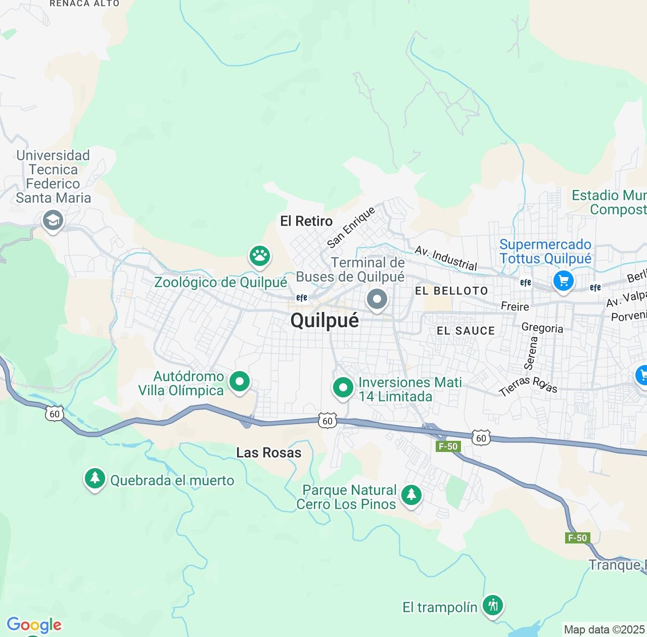 Map image for Intellectual Property Lawyers in Quilpue and Valparaiso IP firms at coordinates  ; .
