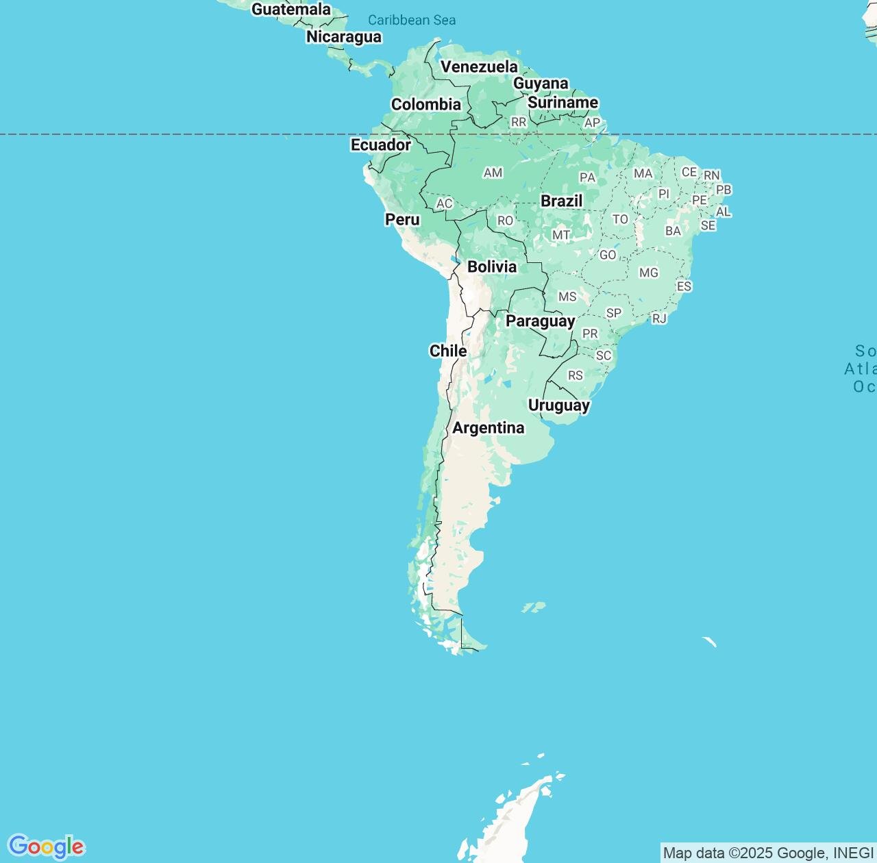 Map image for Intellectual Property Lawyers in Chile and South America IP firms at coordinates  ; .
