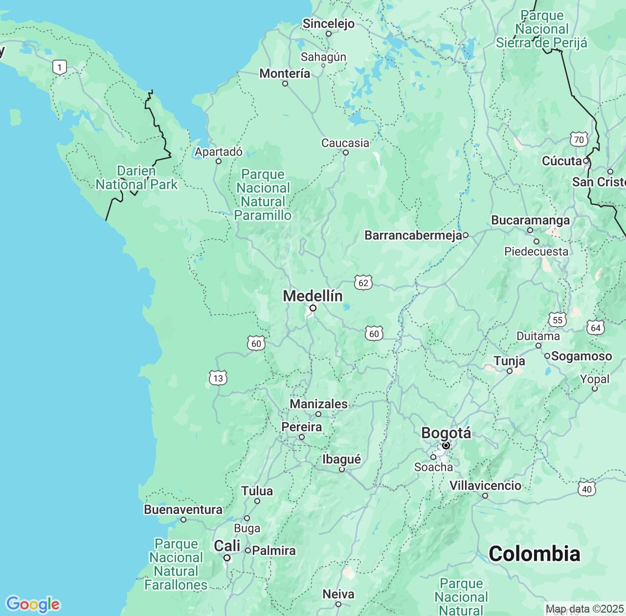 Map image for Intellectual Property Lawyers in Antioquia and Colombia IP firms at coordinates  ; .