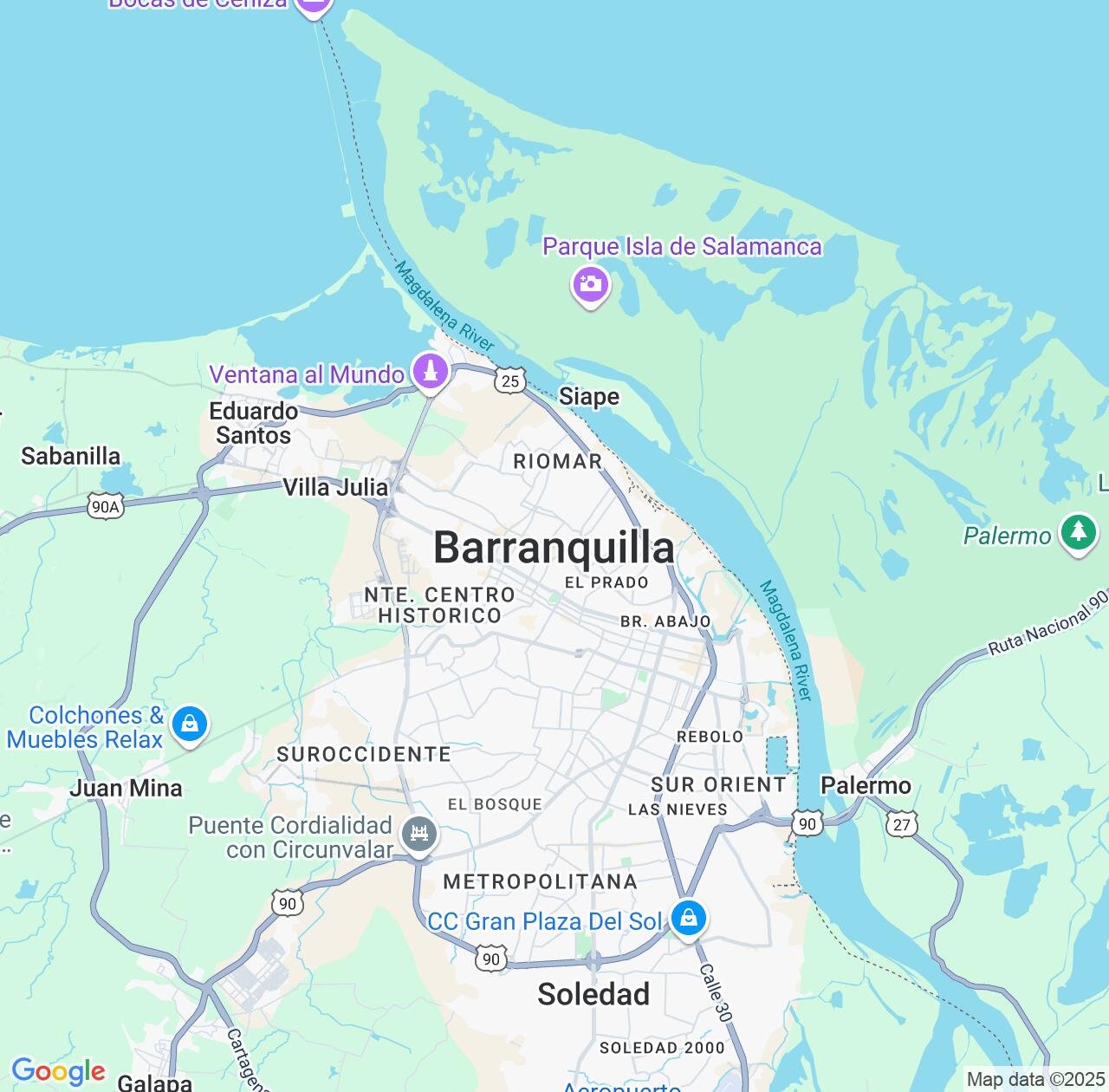 Map image for Intellectual Property Lawyers in Barranquilla and Atlántico IP firms at coordinates  ; .