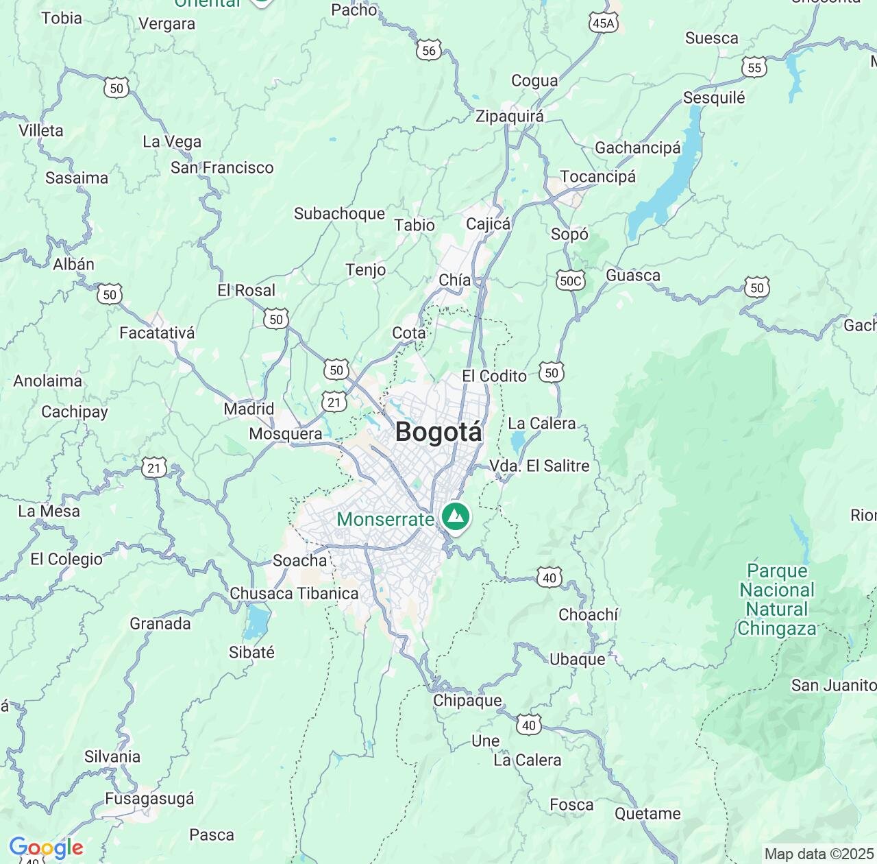 Map image for Intellectual Property Lawyers in Bogota D.C. and Colombia IP firms at coordinates  ; .