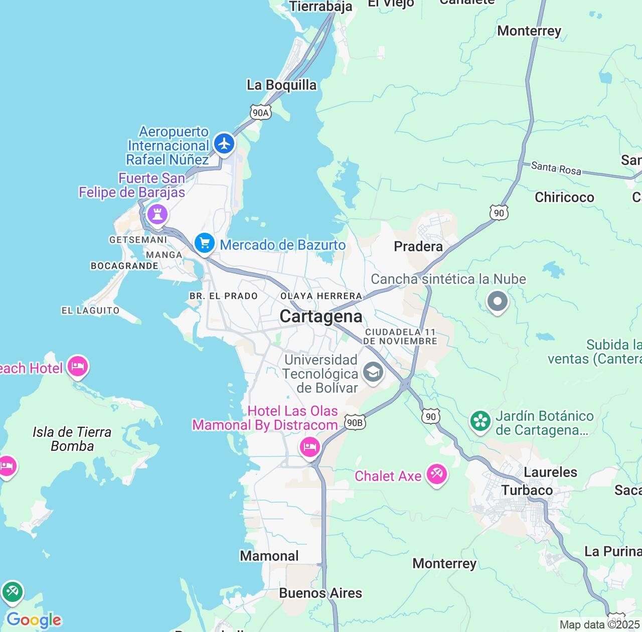 Map image for Intellectual Property Lawyers in Cartagena and Bolívar IP firms at coordinates  ; .