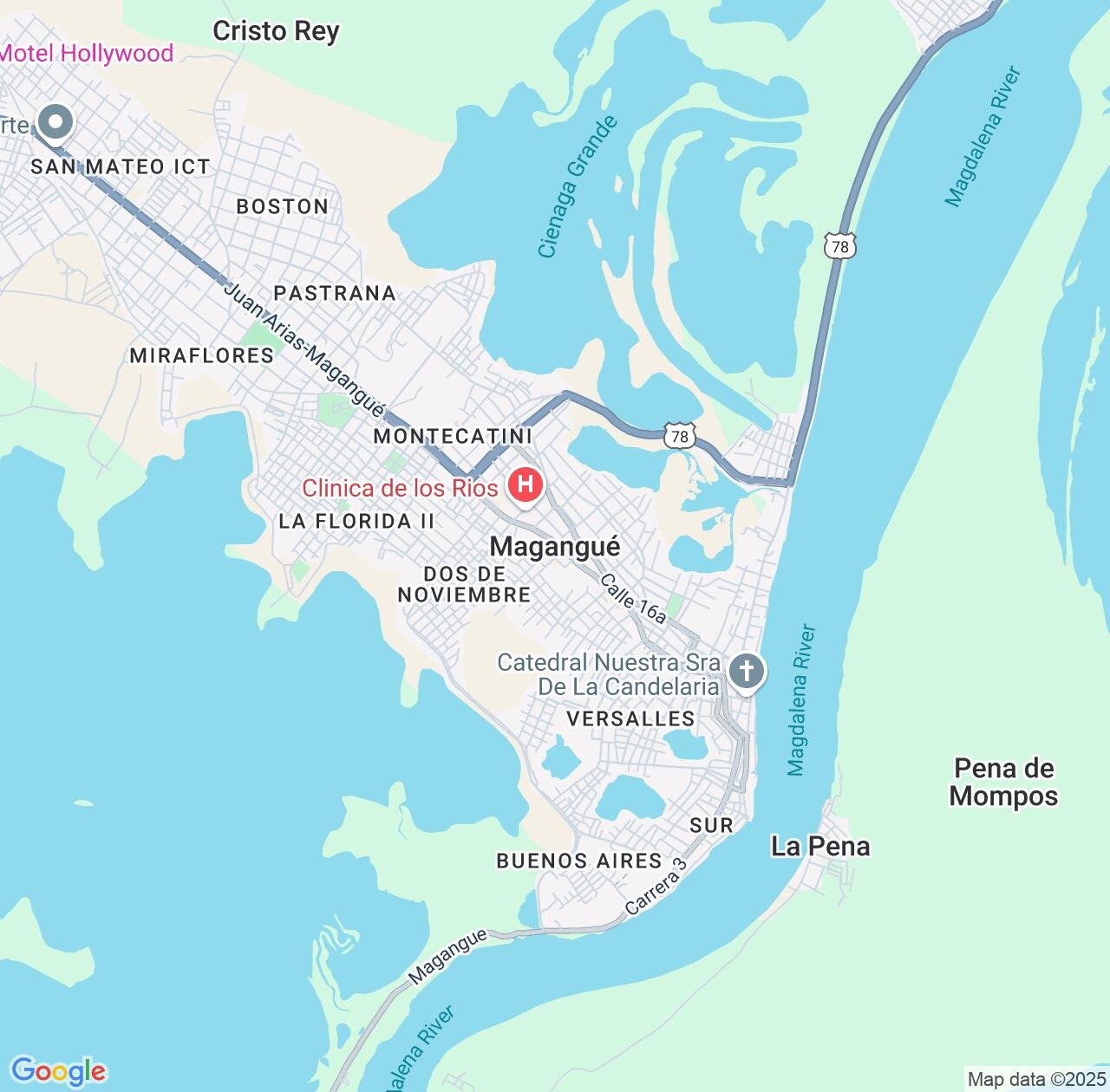 Map image for Intellectual Property Lawyers in Magangue and Bolívar IP firms at coordinates  ; .
