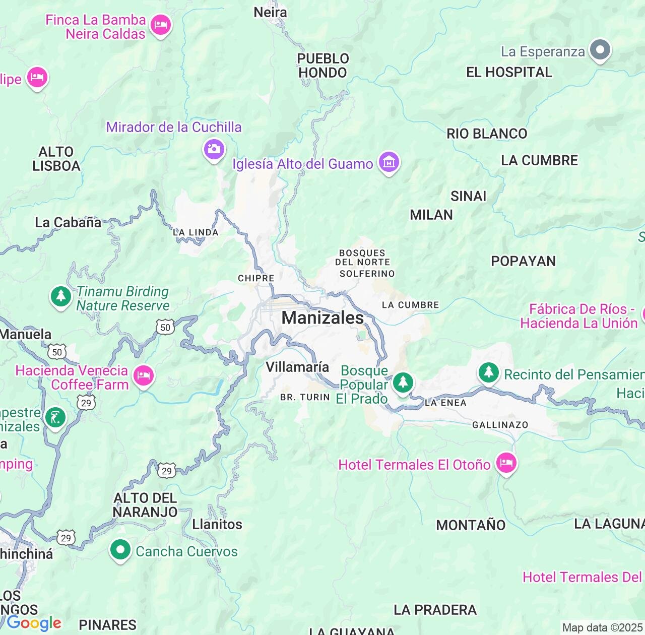 Map image for Intellectual Property Lawyers in Manizales and Caldas Department IP firms at coordinates  ; .