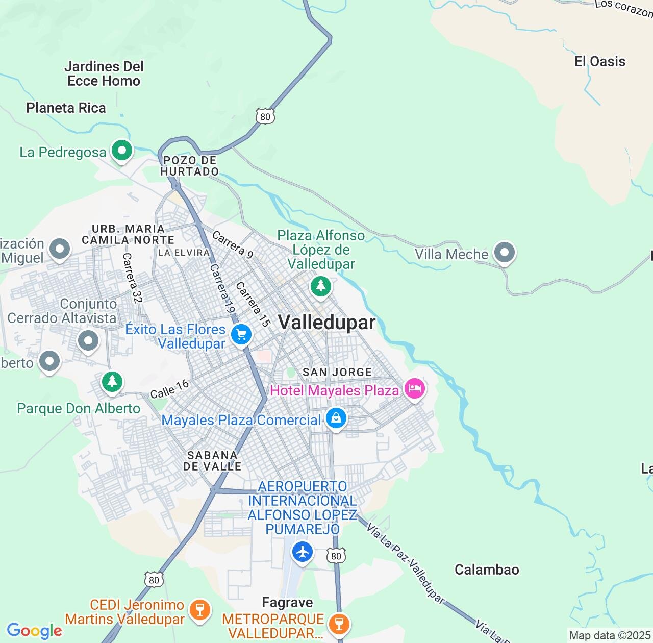 Map image for Intellectual Property Lawyers in Valledupar and Cesar Department IP firms at coordinates  ; .