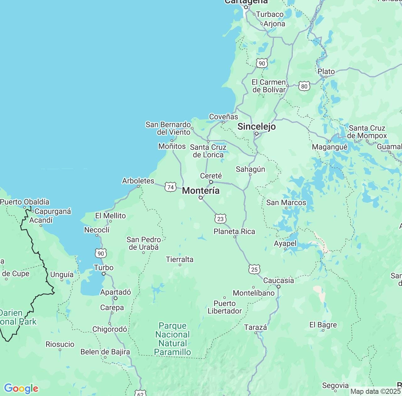 Map image for Intellectual Property Lawyers in Cordoba and Colombia IP firms at coordinates  ; .