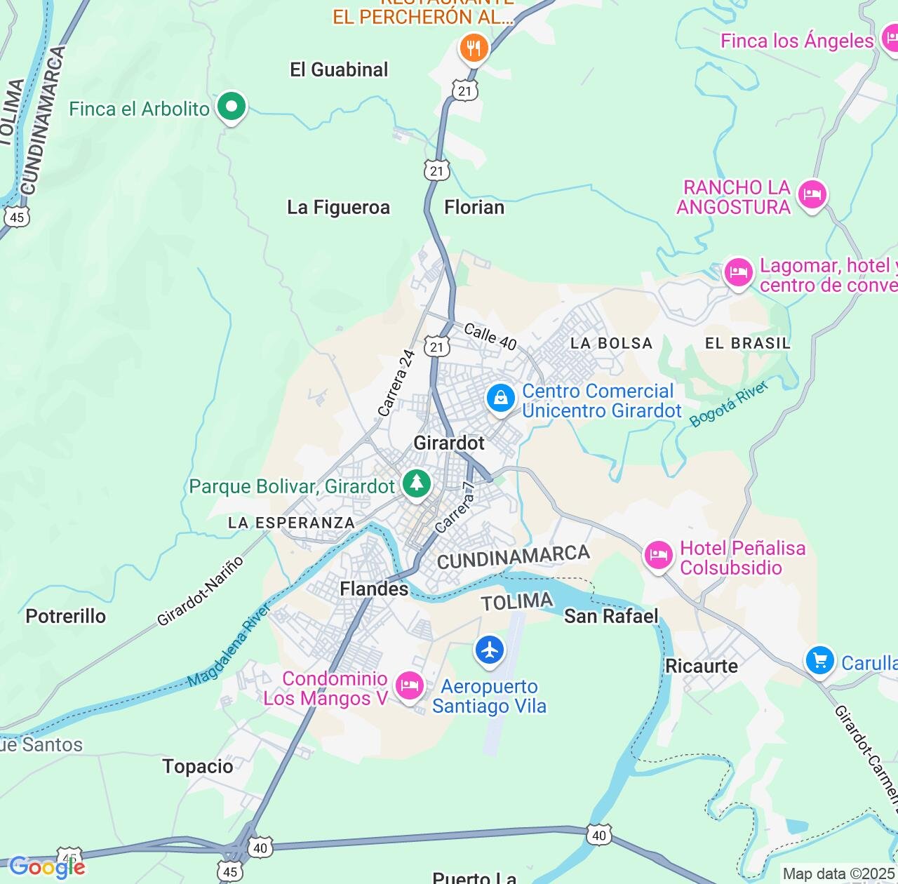 Map image for Intellectual Property Lawyers in Girardot City and Cundinamarca IP firms at coordinates  ; .