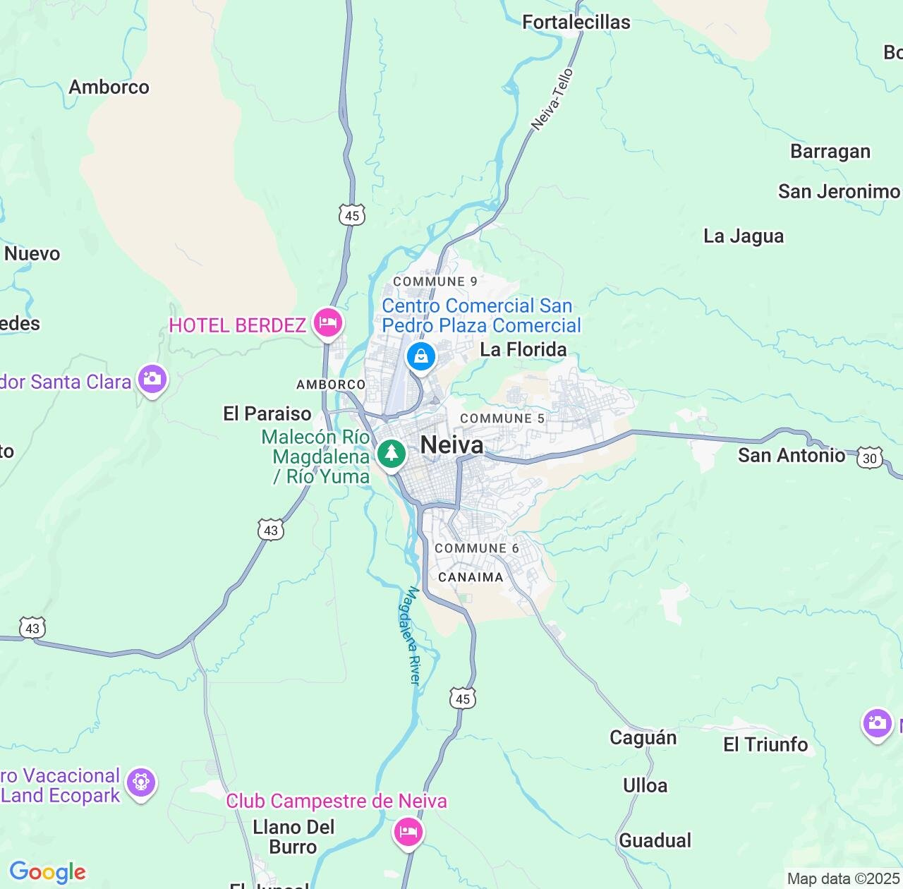 Map image for Intellectual Property Lawyers in Neiva and Huila Department IP firms at coordinates  ; .