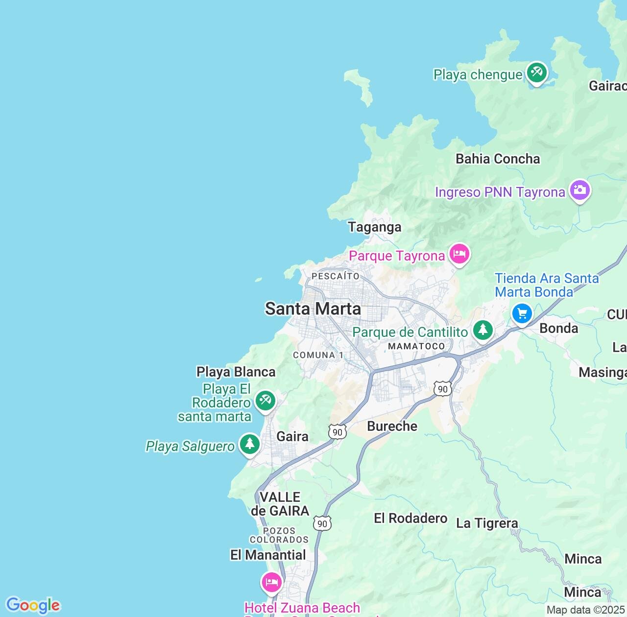 Map image for Intellectual Property Lawyers in Santa Marta and Magdalena Department IP firms at coordinates  ; .