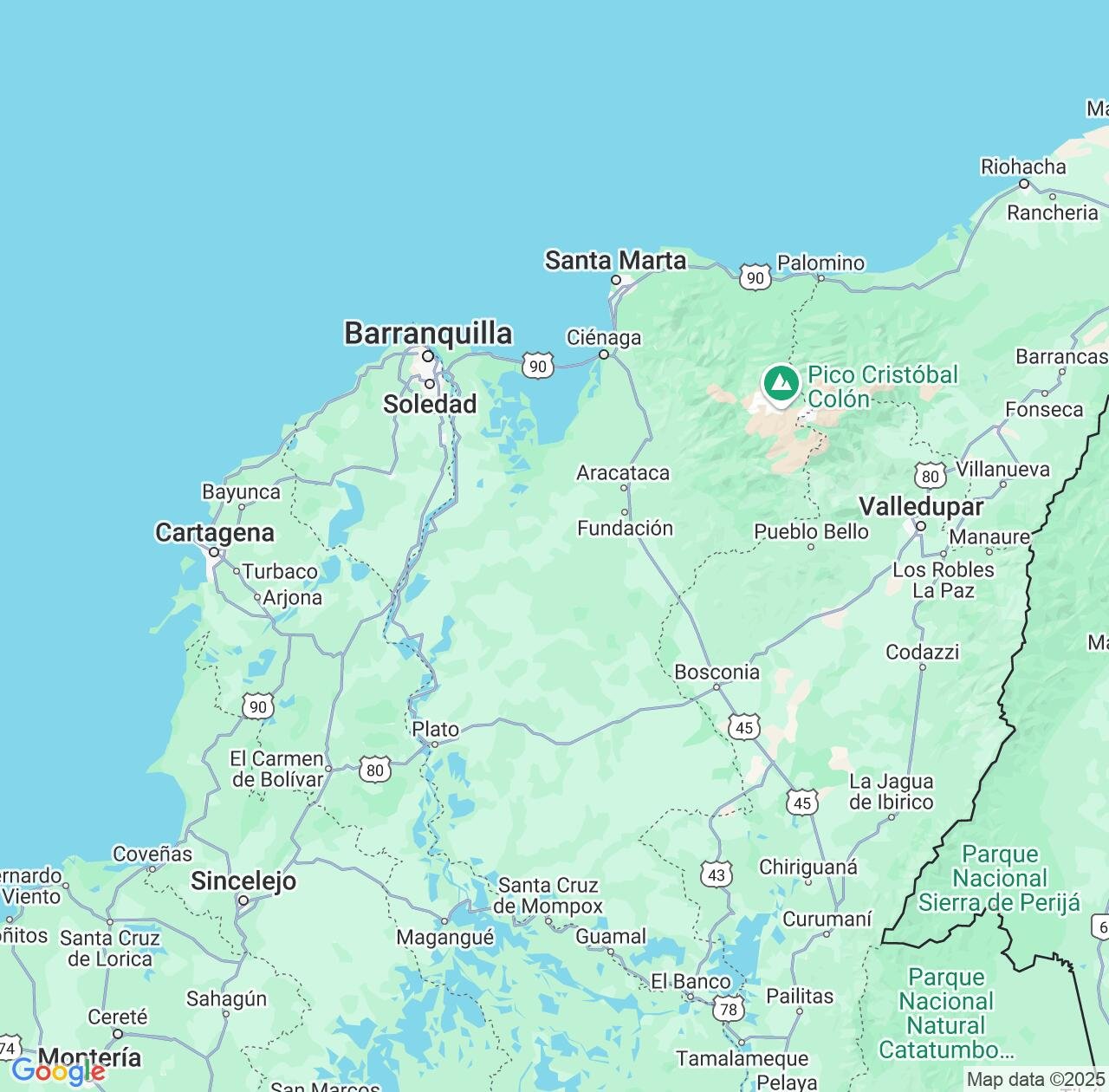 Map image for Intellectual Property Lawyers in Magdalena Department and Colombia IP firms at coordinates  ; .