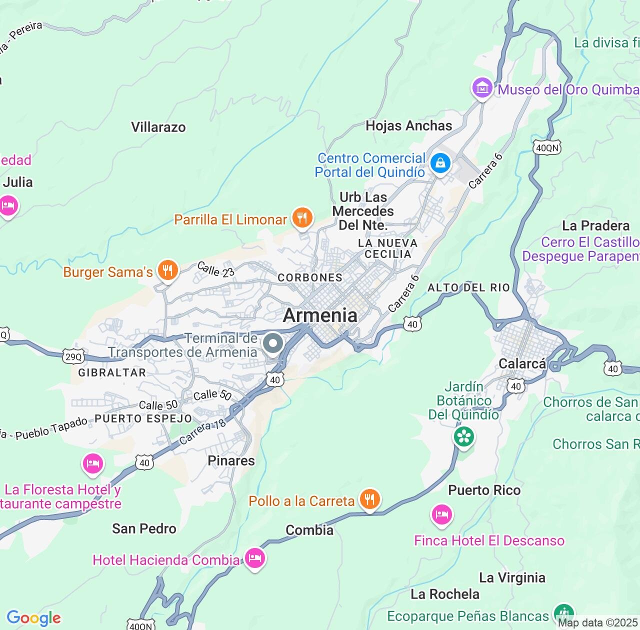 Map image for Intellectual Property Lawyers in Armenia and Quindío Department IP firms at coordinates  ; .