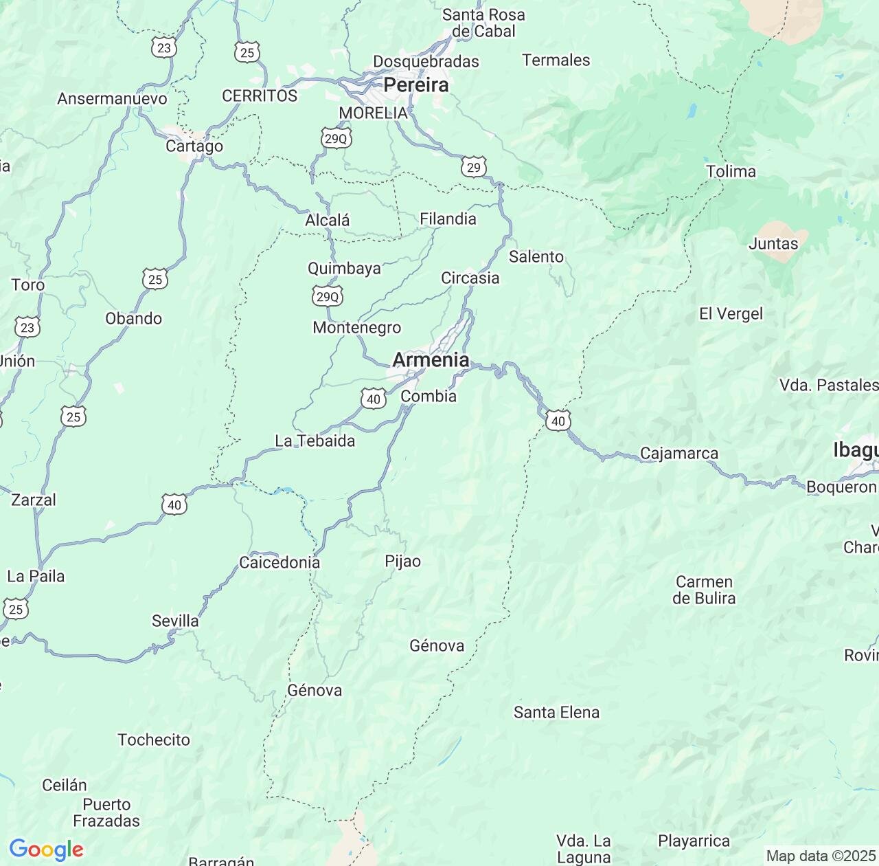 Map image for Intellectual Property Lawyers in Quindío Department and Colombia IP firms at coordinates  ; .