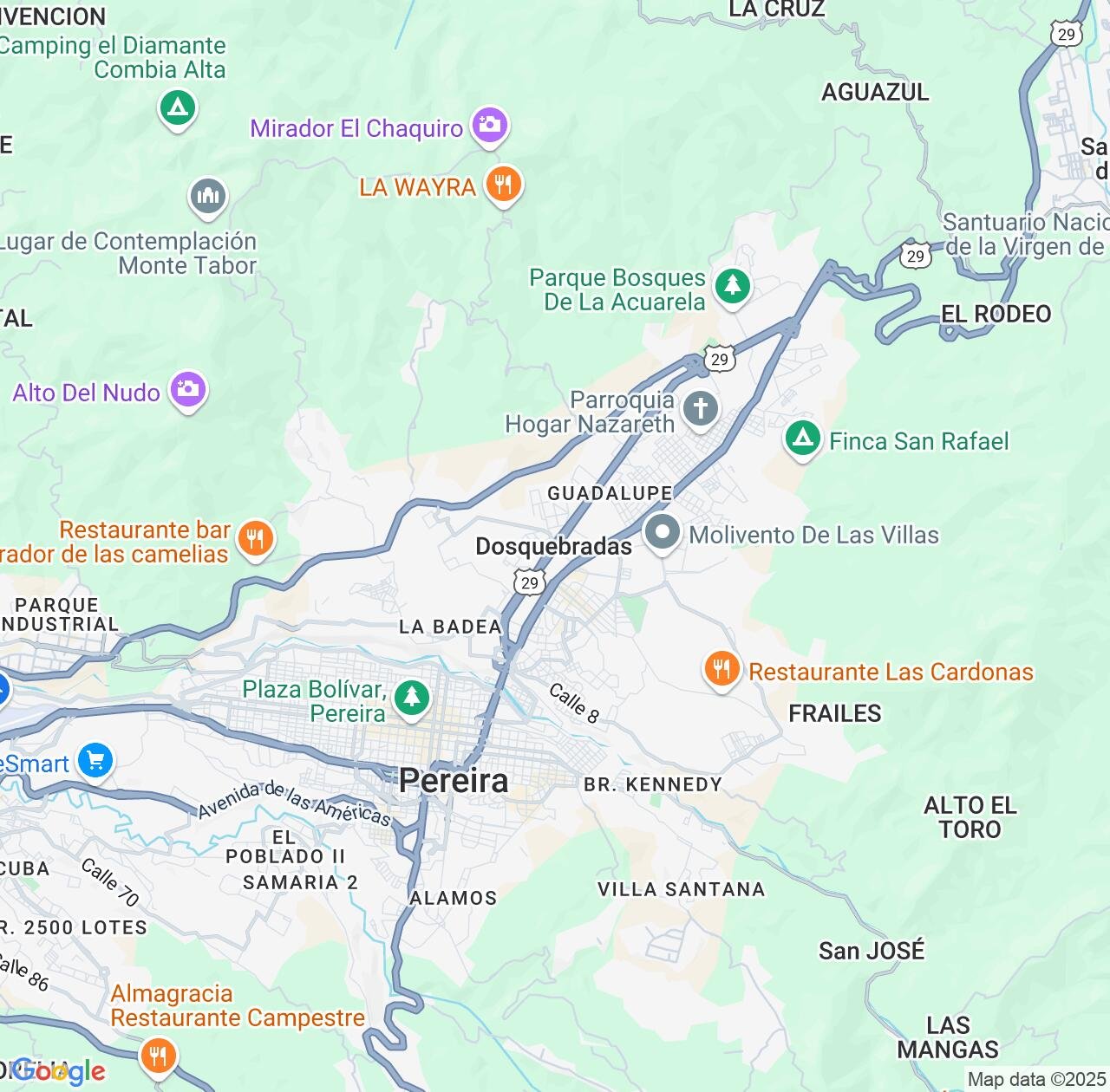 Map image for Intellectual Property Lawyers in Dosquebradas and Risaralda Department IP firms at coordinates  ; .