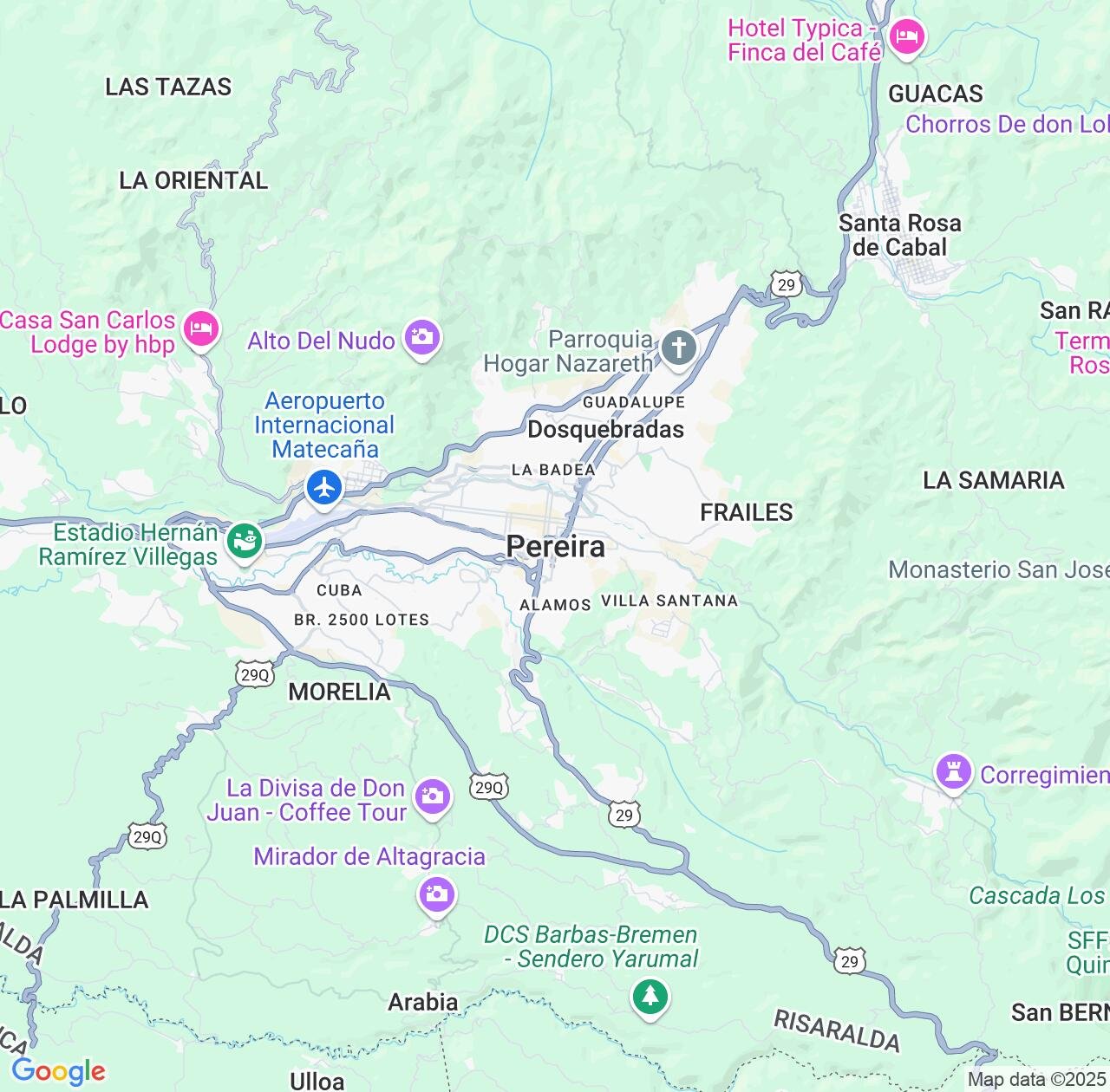Map image for Intellectual Property Lawyers in Pereira and Risaralda Department IP firms at coordinates  ; .