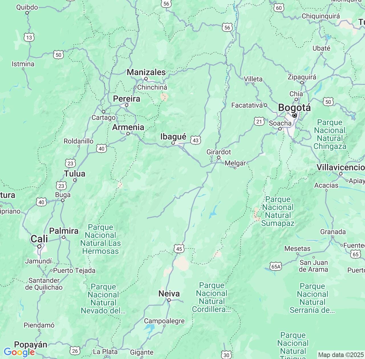 Map image for Intellectual Property Lawyers in Tolima Department and Colombia IP firms at coordinates  ; .