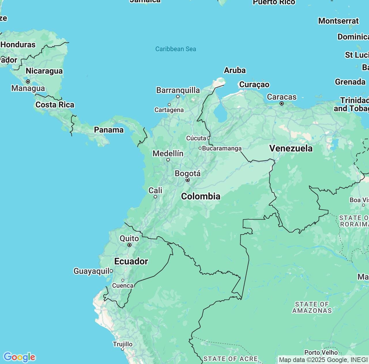 Map image for Intellectual Property Lawyers in Colombia and South America IP firms at coordinates  ; .