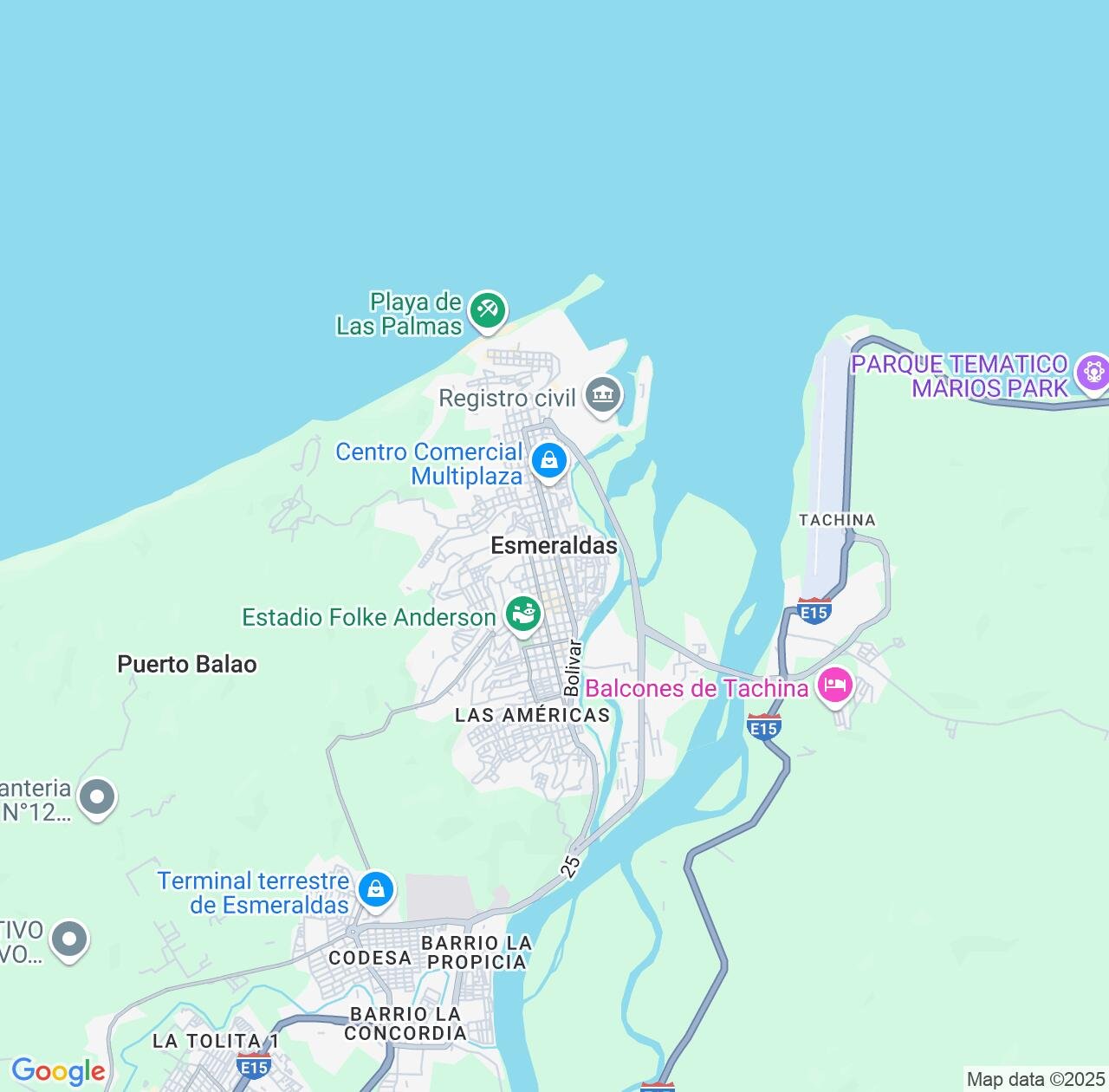 Map image for Intellectual Property Lawyers in Esmeraldas and Ecuador IP firms at coordinates  ; .