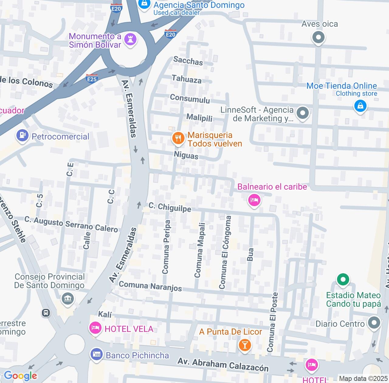 Map image for Intellectual Property Lawyers in Santo Domingo de los Colorados and Santo Domingo de los Tsáchilas IP firms at coordinates  ; .