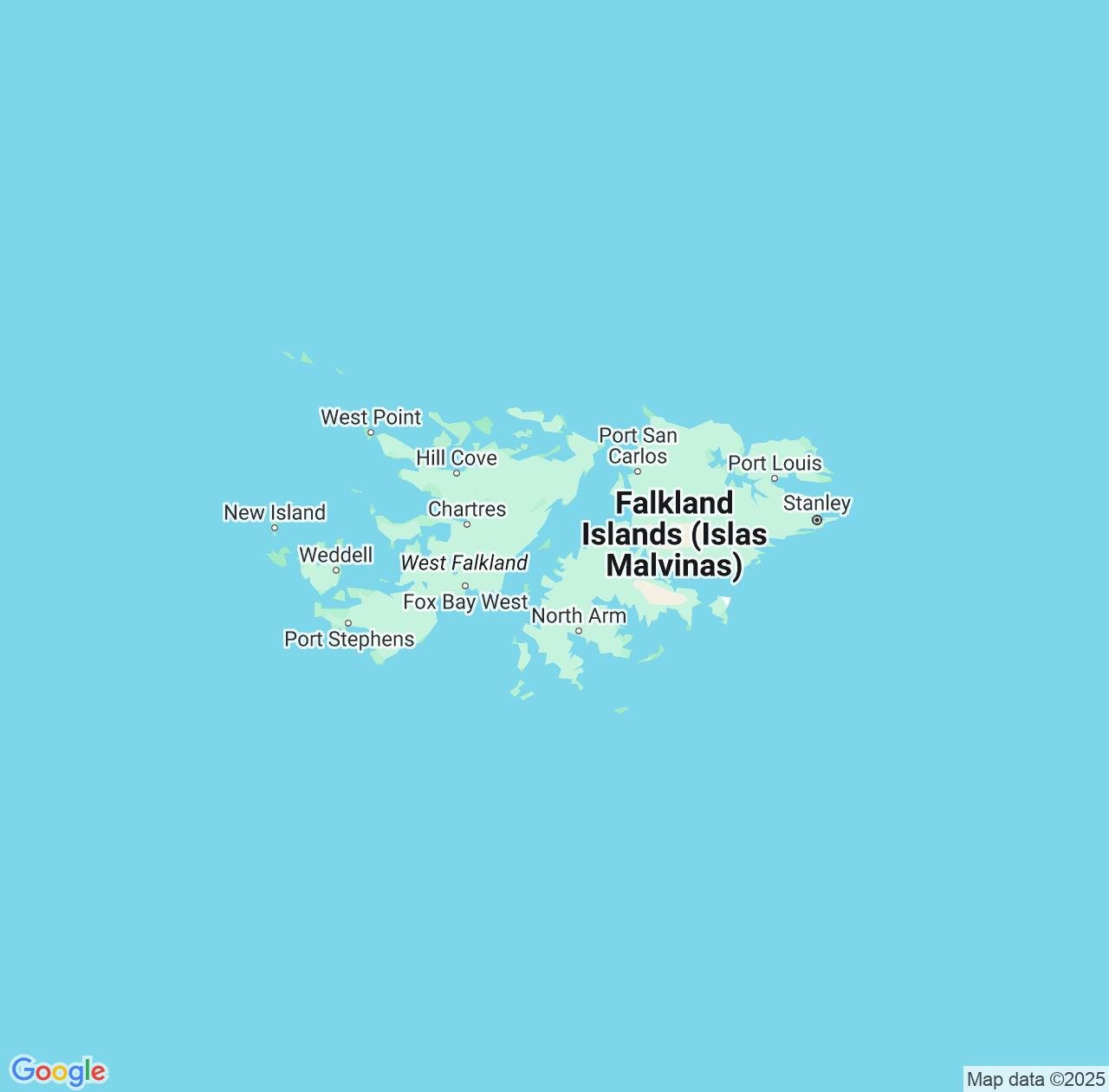 Map image for Intellectual Property Lawyers in Falkland Islands and South America IP firms at coordinates  ; .