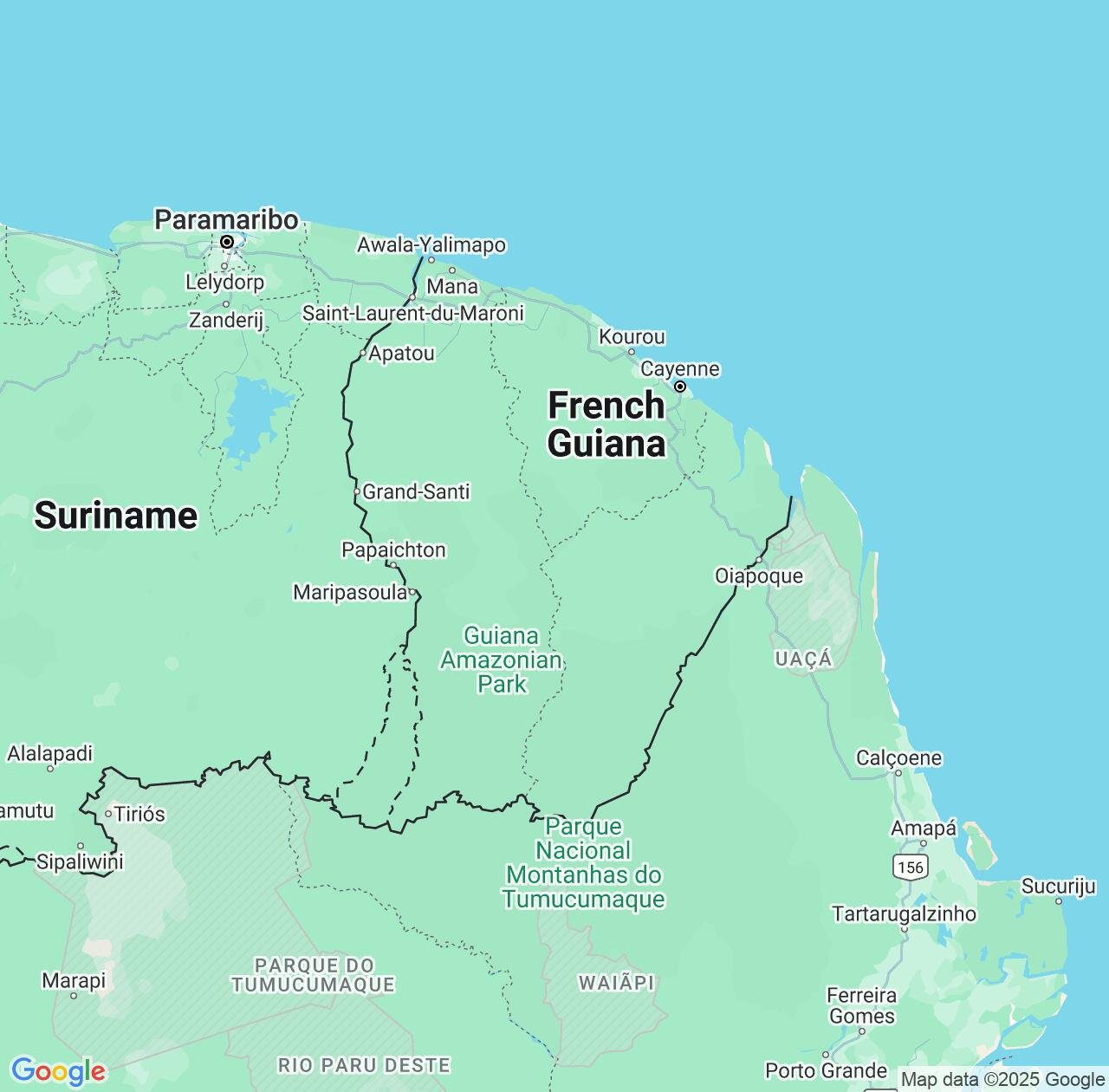 Map image for Intellectual Property Lawyers in French Guiana and South America IP firms at coordinates  ; .
