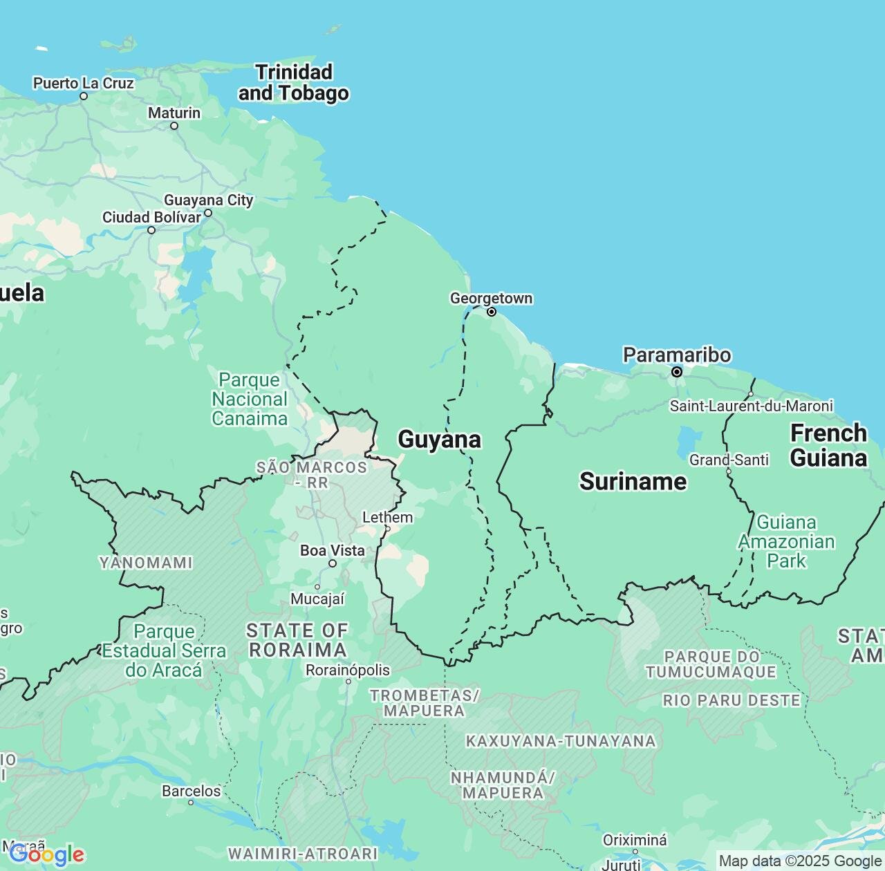 Map image for Intellectual Property Lawyers in Guyana and South America IP firms at coordinates  ; .