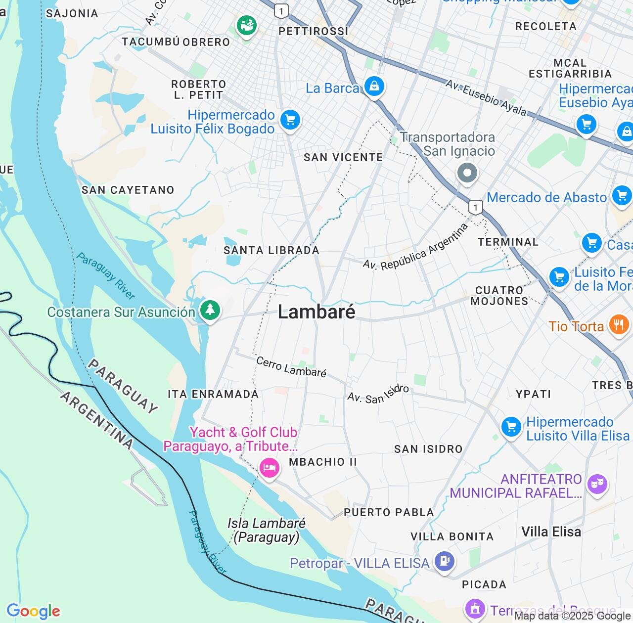 Map image for Intellectual Property Lawyers in Lambare and Central Department IP firms at coordinates  ; .