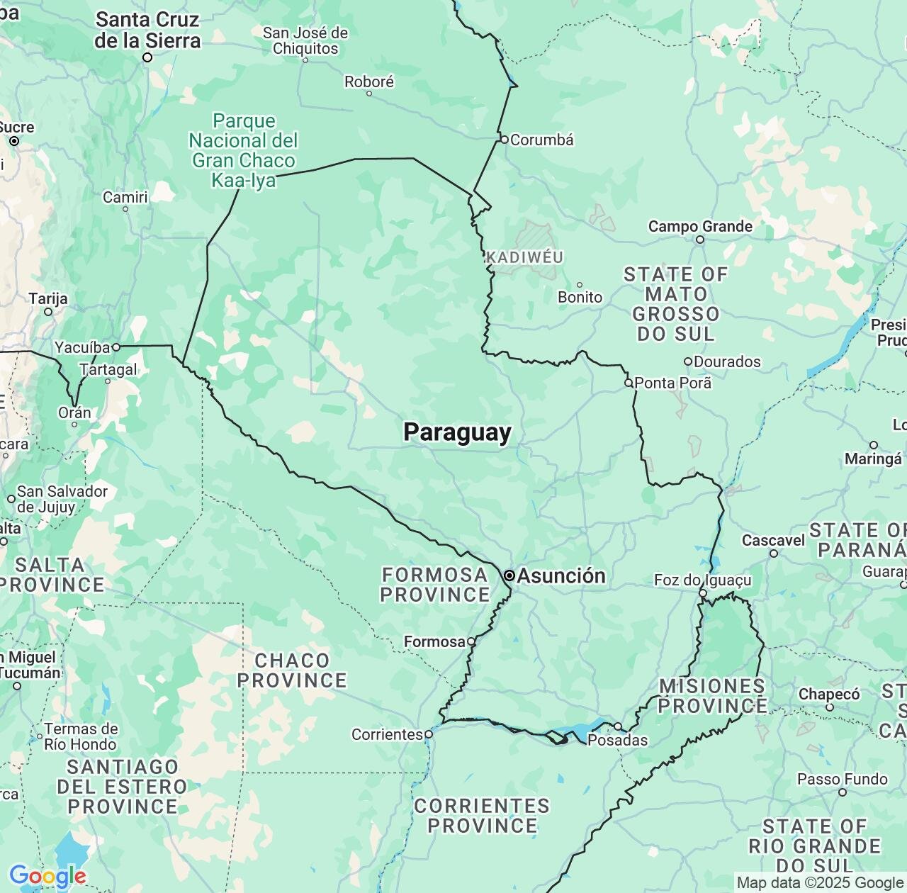 Map image for Intellectual Property Lawyers in Paraguay and South America IP firms at coordinates  ; .