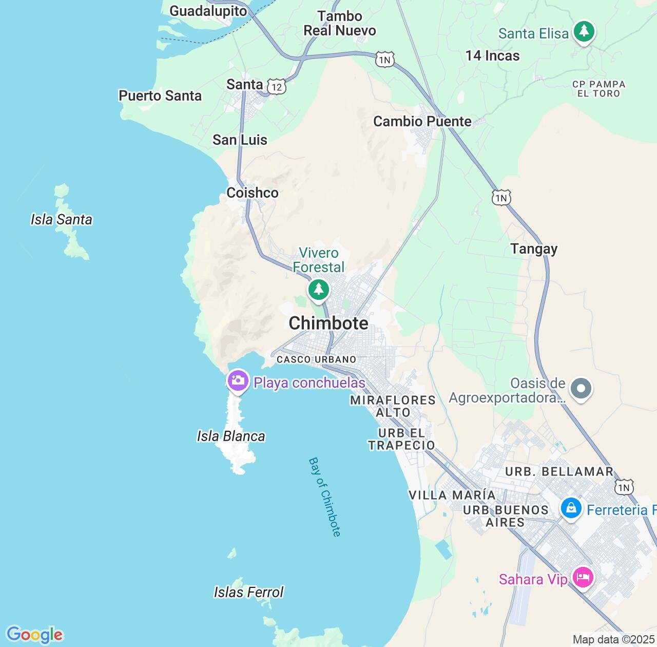 Map image for Intellectual Property Lawyers in Chimbote and Ancash IP firms at coordinates  ; .