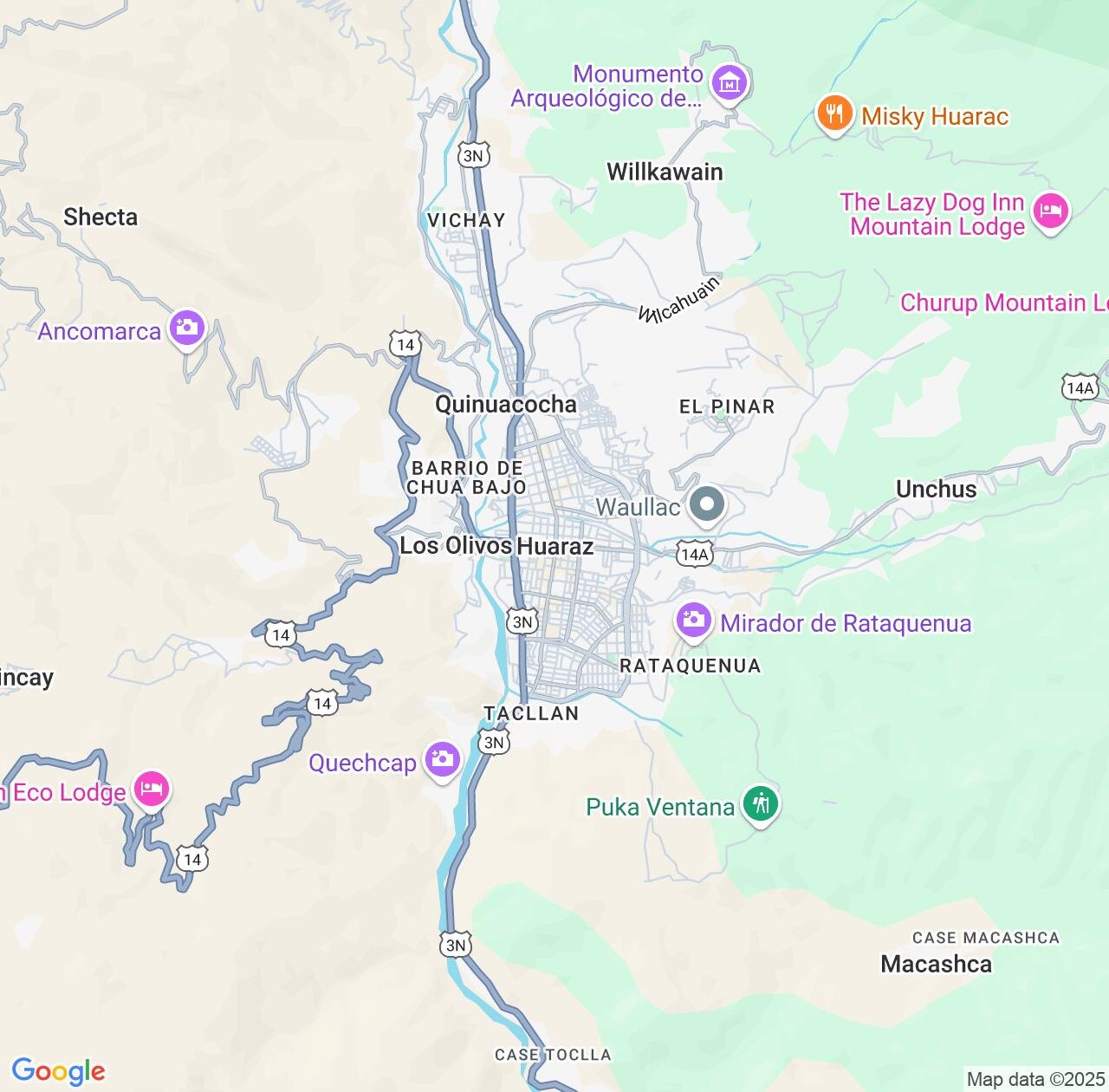 Map image for Intellectual Property Lawyers in Huaraz and Ancash IP firms at coordinates  ; .